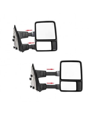 Chrome Mirrors For 2008-2016 F250 F350 F450 Power Towing Heated Turn Signal Pair
