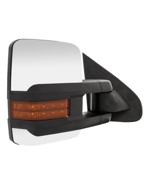 PAIR(2) Chrome For 14-18 Chevy Silverado GMC Sierra Tow Power Heated LED Mirrors