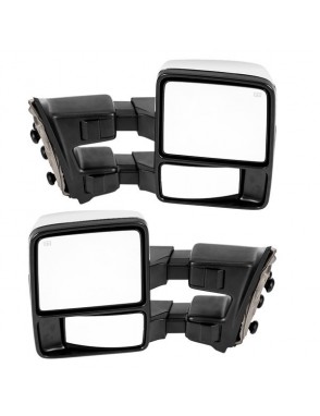 For 09-17 Dodge Ram 1500 2500 3500 Chrome Power Heated Puddle Signal Tow Mirrors