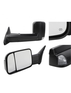 Fits 2009-2012 Ram 1500 2500 3500 Power Heated Signal Towing Side Mirrors Pair